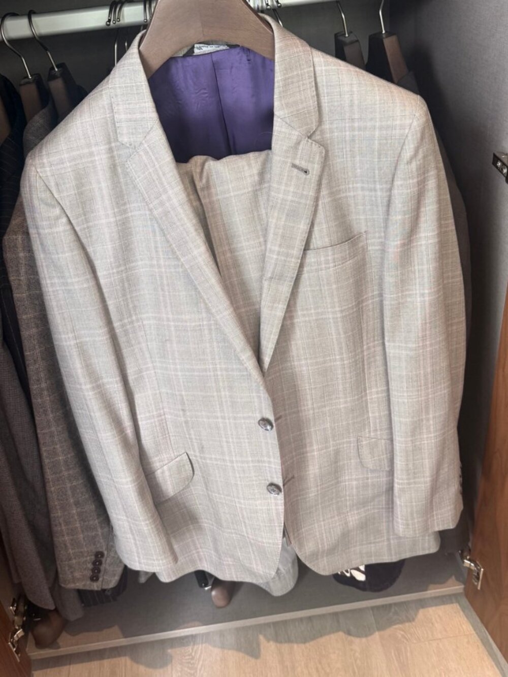 Paul Smith The Kensington Gray Plaid Wool 2-Piece Suit